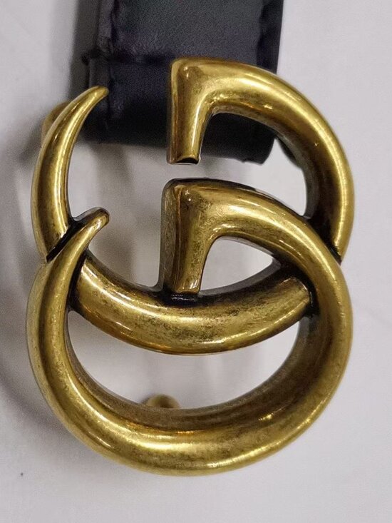 Gucci GG Logo Thin Belt Black 20mm Everyday Luxury main image 5
